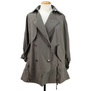 Lindi Women Trench Jacket Double Breasted Corduroy Outdoor Size S NWT J3205W-13C